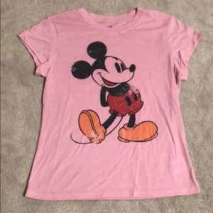 LAST CHANCE Pink Mickey Mouse short sleeve. Large.